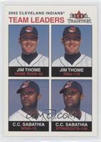 Team Leaders - Jim Thome, C.C. Sabathia