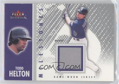 2003 Fleer Tradition - Milestones - Game-Used #MS-TH - Todd Helton