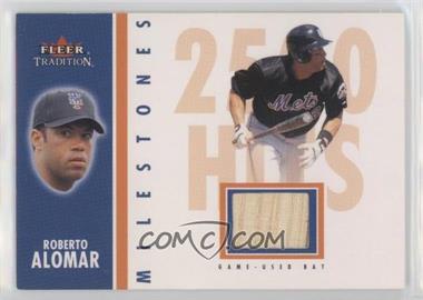 2003 Fleer Tradition Update - Milestones - Gold Game-Used #_ROAL - Roberto Alomar /100