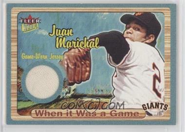 2003 Fleer Ultra - When it Was a Game Materials #_JUMA - Juan Marichal /300