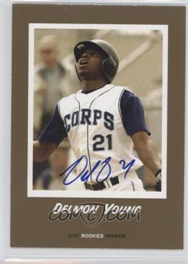 2003 Just Minors Just Rookies - Preview - Gold Autographs #Preview 10 - Delmon Young /100