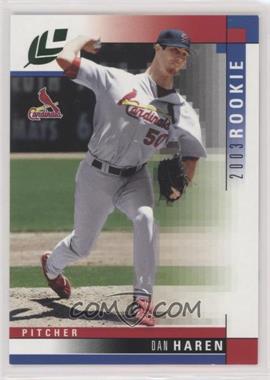 2003 Leaf - [Base] - Green Retro Leaf Logo #328 - Dan Haren /25