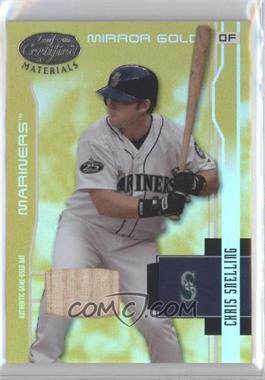 2003 Leaf Certified Materials - [Base] - Mirror Gold Materials #166 - Chris Snelling /25