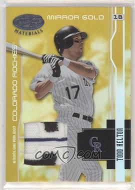 2003 Leaf Certified Materials - [Base] - Mirror Gold Materials #59 - Todd Helton /25