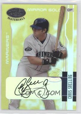 2003 Leaf Certified Materials - [Base] - Mirror Gold Signatures #166 - Chris Snelling /25