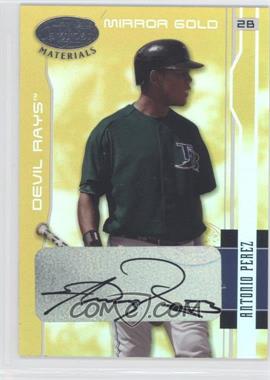 2003 Leaf Certified Materials - [Base] - Mirror Gold Signatures #179 - Antonio Perez /25