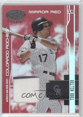 2003 Leaf Certified Materials - [Base] - Mirror Red Materials #59 - Todd Helton /250