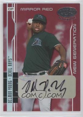 2003 Leaf Certified Materials - [Base] - Mirror Red Signatures #259 - New Generation - Delmon Young /50