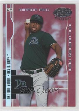 2003 Leaf Certified Materials - [Base] - Mirror Red #259 - New Generation - Delmon Young /100