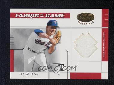 2003 Leaf Certified Materials - Fabric of the Game - Infield Sample #FG-115 - Nolan Ryan