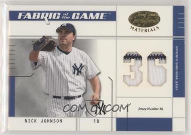 2003 Leaf Certified Materials - Fabric of the Game - Jersey Number #FG-126 - Nick Johnson /36