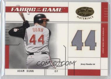 2003 Leaf Certified Materials - Fabric of the Game - Jersey Number #FG-136 - Adam Dunn /44