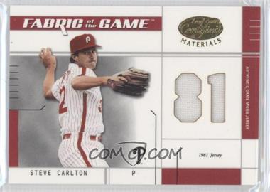 2003 Leaf Certified Materials - Fabric of the Game - Jersey Year #FG-113 - Steve Carlton /81