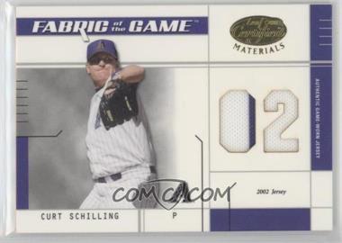 2003 Leaf Certified Materials - Fabric of the Game - Jersey Year #FG-127 - Curt Schilling /102