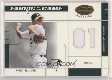 2003 Leaf Certified Materials - Fabric of the Game - Jersey Year #FG-70 - Mark Mulder /101 [EX to NM]