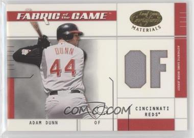 2003 Leaf Certified Materials - Fabric of the Game - Position #FG-136 - Adam Dunn /50