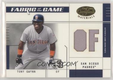 2003 Leaf Certified Materials - Fabric of the Game - Position #FG-65 - Tony Gwynn /50