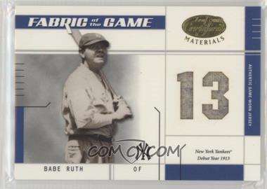 2003 Leaf Certified Materials - Fabric of the Game - Team Debut Year Missing Serial Number #FG-15 - Babe Ruth