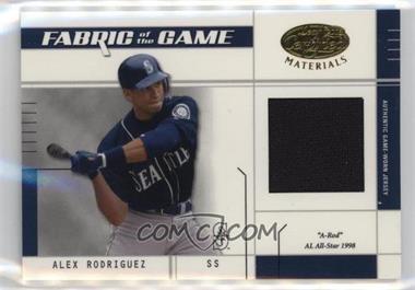 2003 Leaf Certified Materials - Fabric of the Game #FG-9 - Alex Rodriguez /50