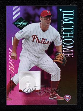 2003 Leaf Limited - [Base] - Threads Jersey & Button #53 - Jim Thome /6