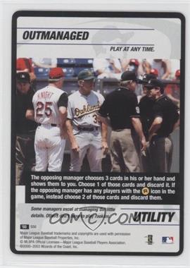 2003 MLB Showdown - Strategy #S50 - Utility - Outmanaged