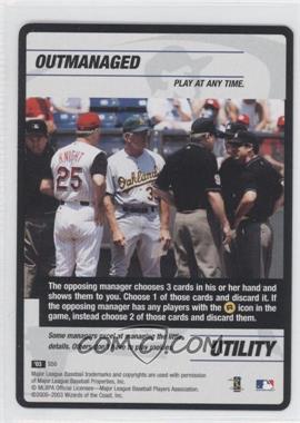 2003 MLB Showdown - Strategy #S50 - Utility - Outmanaged