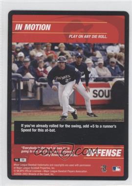 2003 MLB Showdown Pennant Run - Strategy #S4 - Offense - In Motion