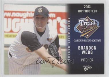 2003 MultiAd Sports Pacific Coast League Top Prospects - [Base] #34 - Brandon Webb
