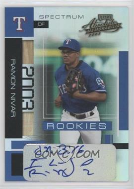 2003 Playoff Absolute Memorabilia - [Base] - Spectrum Signatures #202 - Ramon Nivar /100