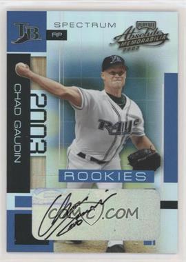 2003 Playoff Absolute Memorabilia - [Base] - Spectrum Signatures #205 - Chad Gaudin /50