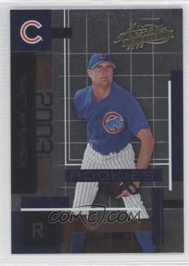 2003 Playoff Absolute Memorabilia - [Base] #184 - Matt Bruback /1500