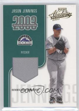 2003 Playoff Absolute Memorabilia - Player Collection - Gold #_JAJE - Jason Jennings /25