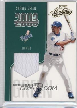2003 Playoff Absolute Memorabilia - Player Collection - Gold #_SHGR - Shawn Green /25