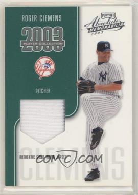 2003 Playoff Absolute Memorabilia - Player Collection #_ROCL.2 - Roger Clemens (Jersey; Leg Raised) /75