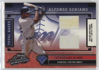 2003 Playoff Absolute Memorabilia - Total Bases - Materials Double #TB-16.2 - Alfonso Soriano /37