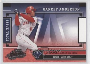 2003 Playoff Absolute Memorabilia - Total Bases #TB-19 - Garret Anderson