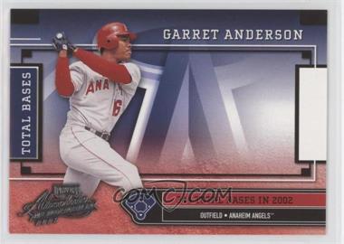 2003 Playoff Absolute Memorabilia - Total Bases #TB-19 - Garret Anderson