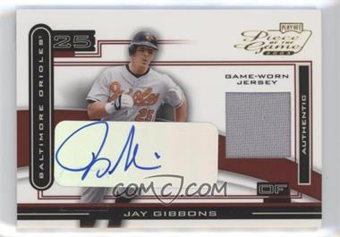 2003 Playoff Piece of the Game - [Base] - Autographs #POG-49 - Jay Gibbons