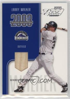 2003 Playoff Piece of the Game - Player Collection #_LAWA.1 - Larry Walker (Bat) /100