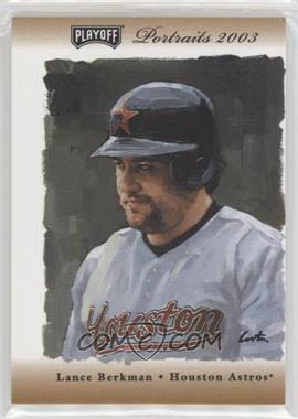 2003 Playoff Portraits - [Base] - Bronze Combo Materials #20 - Lance Berkman /50