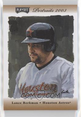 2003 Playoff Portraits - [Base] - Bronze Combo Materials #20 - Lance Berkman /50