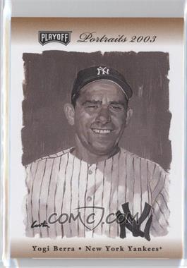 2003 Playoff Portraits - [Base] - Bronze Materials #75.1 - Yogi Berra (Jersey) /50