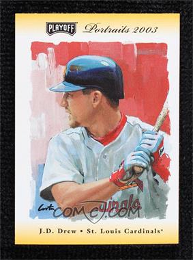 2003 Playoff Portraits - [Base] - Gold Autographs #110 - J.D. Drew /10