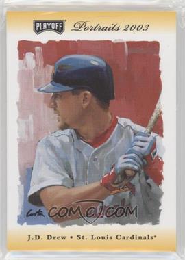 2003 Playoff Portraits - [Base] - Gold Materials #110 - J.D. Drew /25