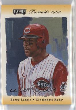 2003 Playoff Portraits - [Base] - Gold Materials #33 - Barry Larkin /25 [Poor to Fair]
