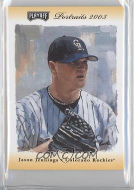 2003 Playoff Portraits - [Base] - Gold Materials #9 - Jason Jennings /25