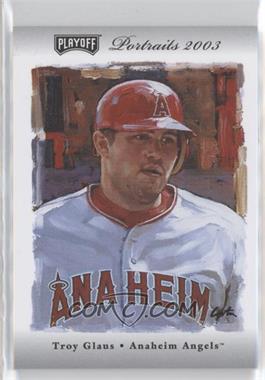 2003 Playoff Portraits - [Base] - Silver Combo Materials #16 - Troy Glaus /25