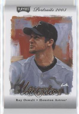 2003 Playoff Portraits - [Base] - Silver Combo Materials #59 - Roy Oswalt /25