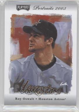 2003 Playoff Portraits - [Base] - Silver Combo Materials #59 - Roy Oswalt /25