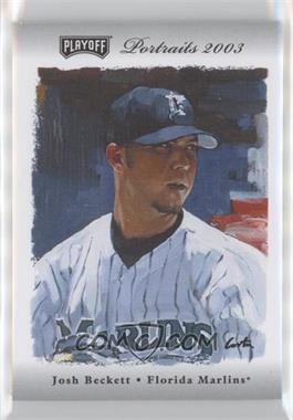 2003 Playoff Portraits - [Base] - Silver Combo Materials #63 - Josh Beckett /25